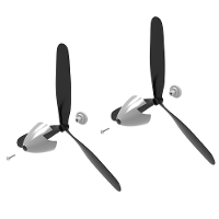 Eachine 3 Mes Propeller Met Spinner Schroef Set voor A6M Zero 400mm RC Vliegtuig Accessoires Reserveonderdeel
