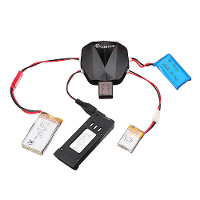 Eachine 4 in 1 1S 3.7V Lipo Batterij Oplader met 12 Oplaadkabel JST MX2.0 XH2.54 USB voor E58 E010