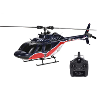 Eachine E186 1:27 Bell 206 Schaal 2.4G 6CH Hoogtehouden Optische Flow Positionering Dual Borstelloze Motor RC Helicopter