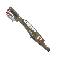 Eachine P 40 Fighter 400 mm RC vliegtuig reserveonderdeel romp met motor