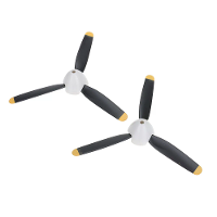 Eachine Spitfire Brushless 487mm RC vliegtuig Reserve onderdelen 3 blad Propeller Volledige set