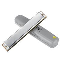 EASTTOP T2401 Polyfone mondharmonica Zilver 24 gaats C toon Monofoon Hoge kosteneffectieve mondharmonica Geschikt voor s