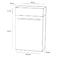 Differnz fonteinmeubel Force   grijs   40 cm   links   Leen Bakker