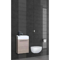 Differnz fonteinset Force   eiken   40 cm   links   Leen Bakker