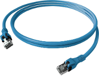 EasyLan DualBoot PushPull IP20 patchkabel, Cat.6A (Klasse EA), S/FTP, blauw, 1,5 m