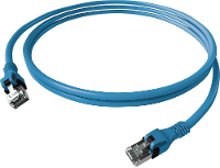 EasyLan DualBoot PushPull IP20 patchkabel, Cat.6A (Klasse EA), S/FTP, blauw, 2 m
