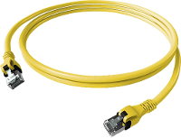 EasyLan DualBoot PushPull IP20 patchkabel, Cat.6A (Klasse EA), S/FTP, geel, 5 m