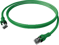 EasyLan DualBoot PushPull IP20 patchkabel, Cat.6A (Klasse EA), S/FTP, groen, 10 m