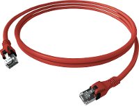 EasyLan DualBoot PushPull IP20 patchkabel, Cat.6A (Klasse EA), S/FTP, rood, 1 m