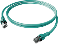 EasyLan DualBoot PushPull IP20 patchkabel, Cat.6A (Klasse EA), S/FTP, turkoois, 5 m