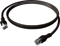EasyLan DualBoot PushPull IP20 patchkabel, Cat.6A (Klasse EA), S/FTP, zwart, 0,5 m