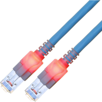 EasyLan S/FTP DualBoot LED Kabel Cat.6 (Class E), LSOH, blauw, 2 m