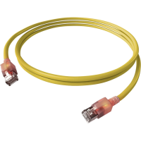 EasyLan S/FTP DualBoot® LED Kabel Cat.6A (Class EA), LSOH, geel, 7 m