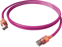 EasyLan S/FTP DualBoot® LED Kabel Cat.6A (Class EA), LSOH, violet, 1 m