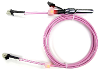 SaCon glasvezel LED patchkabel duplex 50/125µm OM4, SC/SC, violet, 1 m
