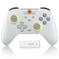 EasySMX X05 Tri mode Draadloze Gamecontroller RGB bluetooth Gamepad met Hall Effect Joystick Triggers,Compatibel met PC/