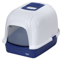 Ebi Eco Overdekt Kattenbak Navy #95;_43x56x40 Cm