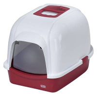 Ebi Eco Overdekt Kattenbak Rood #95;_43x56x40 Cm