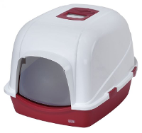 Ebi Eco Overdekt Kattenbak Rood 56x70x46 Cm