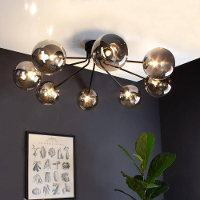 ECO Light 9120 PL8 NERO NEPTUN, 8xG9 Plafondlamp G9 Zwart