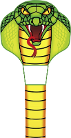 Ecoline Vlieger Emerald Cobra Kite Spanwijdte 670 mm Geschikt voor windsterkte 2   5 bft