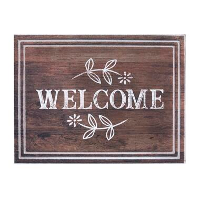 Ecomat Tradition Welcome Daisy   bruin   45x60 cm   Leen Bakker