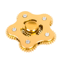 Ecubee Edc 6 Gear Fidget Spinner Gold Hand Spinner Gadget Aluminum Alloy Finger Spinner