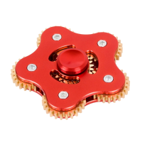 Ecubee Edc 6 Gear Fidget Spinner Red Hand Spinner Gadget Aluminum Alloy Finger Spinner