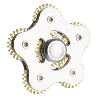 Ecubee Edc 6 Gear Fidget Spinner Silver Hand Spinner Gadget Aluminum Alloy Finger Spinner