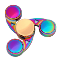 Ecubee Edc Zinc Alloy Fidget Spinner Rainbow Steel Ball Bearing Hand Spinner Gadgets