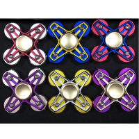 Ecubee Hand Spinner 4 Pins Aviation Aluminum Spinner Fidget Finger Focus Reduce Stress Gadget