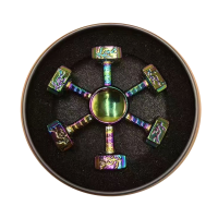 Ecubee Hand Spinner 6 Pins Zinc Alloy Adhd Spinner Fidget Fingertip Gadget