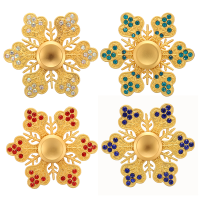 Ecubee Hand Spinner Aluminum Alloy Snowflake Spinner Fidget Finger Focus Reduce Stress Gadget