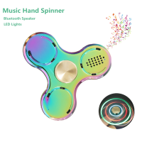 Ecubee Hand Spinner Zinc Alloy Bluetooth Music Led Fidget Spinner Finger Focus Reduce Stress Gadget