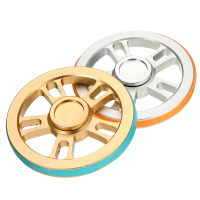 Ecubee Wheel Aluminum Alloy Round Fidget Spinner Hand Spinner With Rubber Ring