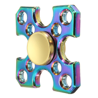 Ecubee Zinc Alloy Hand Spinner Colorful 4 Pin Finger Spinner Gadgets Focus Reduce Stress Gadget