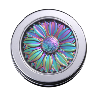 Ecubee Zinc Alloy Hand Spinner Flower Fidget Spinner Finger Focus Reduce Stress Gadget