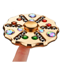 Ecubee Zinc Alloy Hand Spinner Plum Blossom Ball Finger Fidget Spinner Reduce Stress Gadget