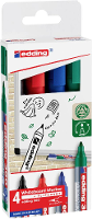 Edding 4 360 4 2 Whiteboardmarkerset Zwart, Blauw, Rood, Groen 1 stuk(s)