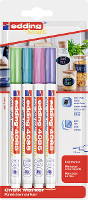 Edding 4085 Krijtmarker Blauw (metallic), Groen (metallic), Roze (metallic), Violet metallic 1 mm, 2 mm