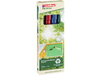 Edding 25 EcoLine 4 25 4 Permanent marker Zwart, Rood, Blauw, Groen Watervast: Ja