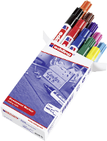 Edding Permanent marker edding 3300 Zwart, Rood, Geel, Oranje, Blauw, Groen, Bruin, Violet, Roze, Lichtblauw Watervast: Ja 4 330099