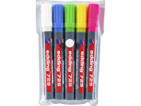Edding Whiteboardmarkerset e 725 Wit, Neonblauw, Neon geel, Neon groen, Neon roze 4 725 5