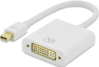 Ednet DisplayPort / DVI Adapter [1x Mini DisplayPort stekker   1x DVI bus 24+5 polig] Zwart Schroefbaar, Vergulde steekcontacten