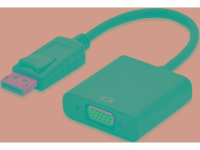 Ednet DisplayPort / VGA Aansluitkabel [1x DisplayPort stekker   1x VGA bus] 0.15 M Zwart