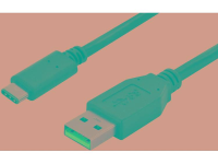 Ednet USB 2.0 Aansluitkabel 1 m Zwart Rond, Stekker past op beide manieren, Afgeschermd (dubbel)
