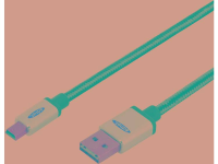 Ednet USB 2.0 Aansluitkabel [1x USB A 2.0 Stekker   1x Mini USB 2.0 B stekker] 1.8 M Zwart Rond, Stekker past op beide manieren, Afgeschermd (dubbel)