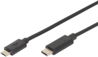 Ednet USB 2.0 Aansluitkabel [1x USB C stekker   1x Micro USB 2.0 B stekker] 3 m Zwart