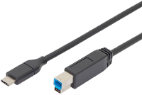 Ednet USB 3.1 (Gen. 1) Aansluitkabel [1x USB C stekker   1x USB 3.0 Stekker B] 1.8 M Zwart