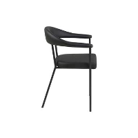 Eetkamerstoel Hella   kunstleder   zwart (2 stuks)   Leen Bakker